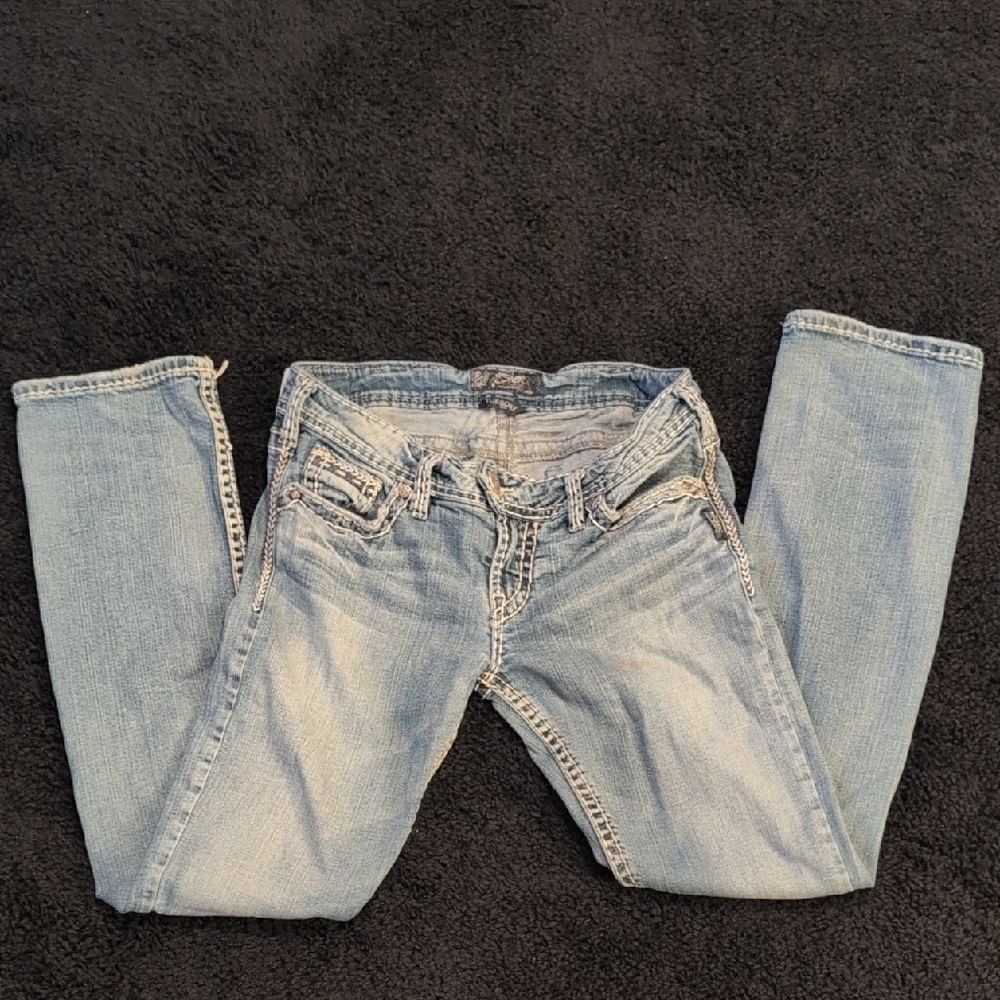 Silver Jeans -Tuesday- Women's Light Wash Straight Leg Jeans - Size W30/L31